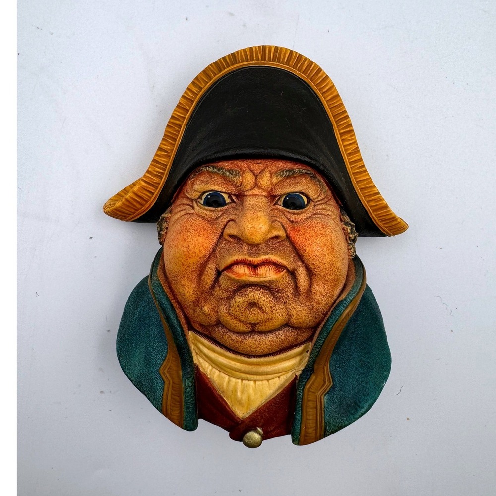 Vintage 1969 Bossons Mr Bumble Chalkware Mask Head Congleton England Dickens